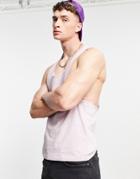 Asos Design Organic Tank With Extreme Racer Back In Purple