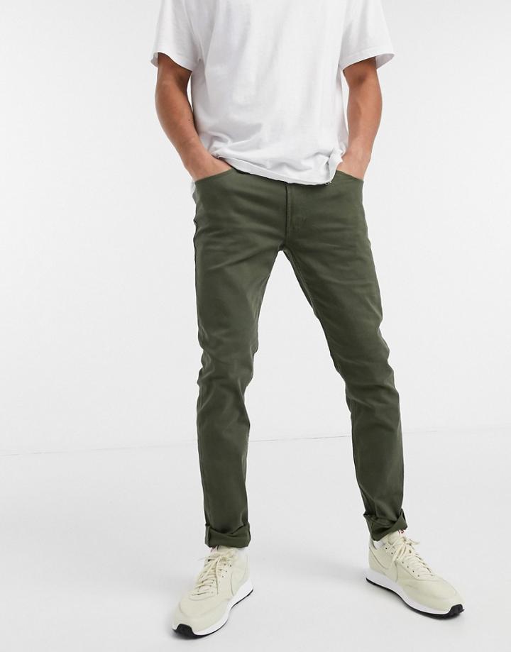 Jack & Jones Intelligence Skinny Fit Pants In Green
