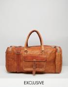Reclaimed Vintage Leather Carryall In Tan - Brown