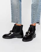Asos Antos Leather Chelsea Ankle Boots - Black