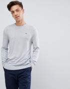 Hollister Icon Logo Crew Neck Sweater In Gray Marl