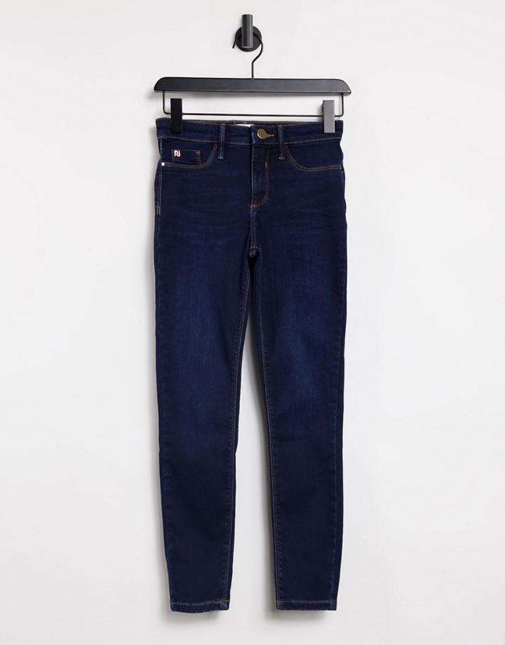 River Island Molly Skinny Jeans In Indigo-blues