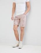 Only & Sons Colored Denim Shorts With Distressing - Pink