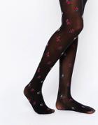 Jonathan Aston Sprigette Floral Tights - Black