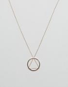 Cheap Monday Triangle Circle Necklace - Gold