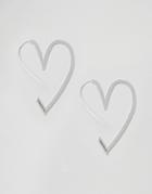 Cheap Monday Heart Earrings - Silver