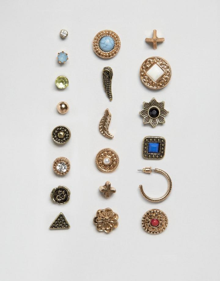 New Look Multi Pack Earrings - Gold