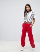 Hollister Boyfriend Trackpant With Multiple Logo - Pink