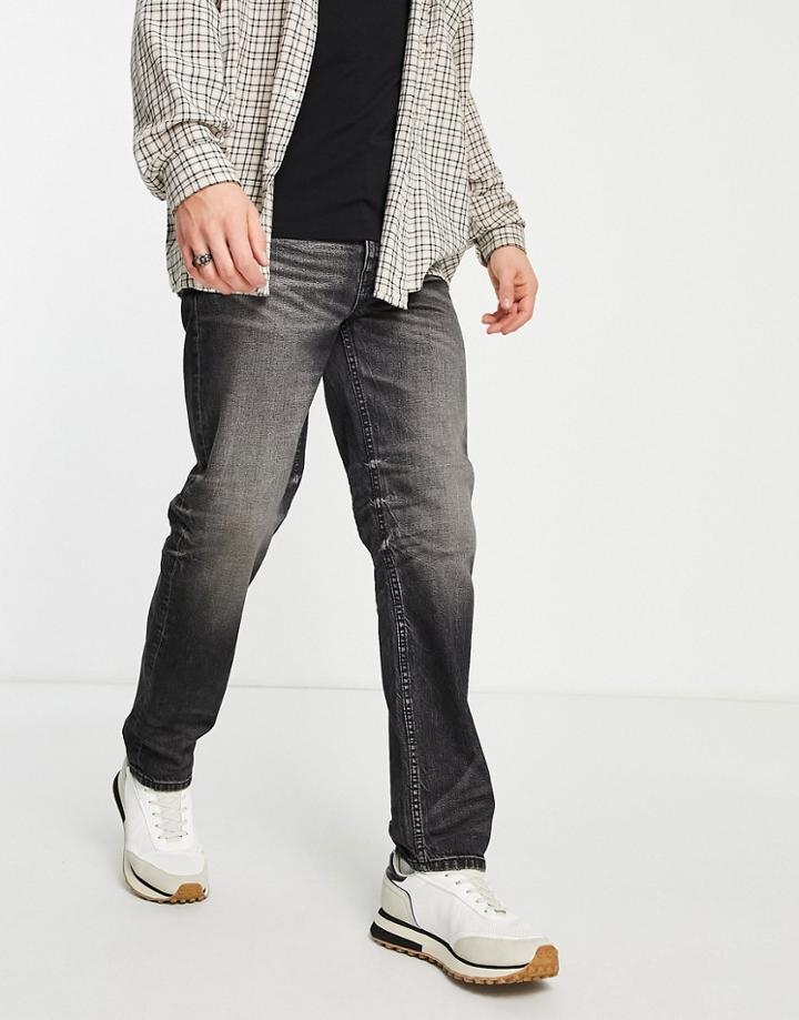 Asos Design Cone Mill Denim Original Fit 'american Classic' Jeans In Washed Black