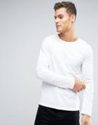 Lindbergh Slub Long Sleeve Top - White