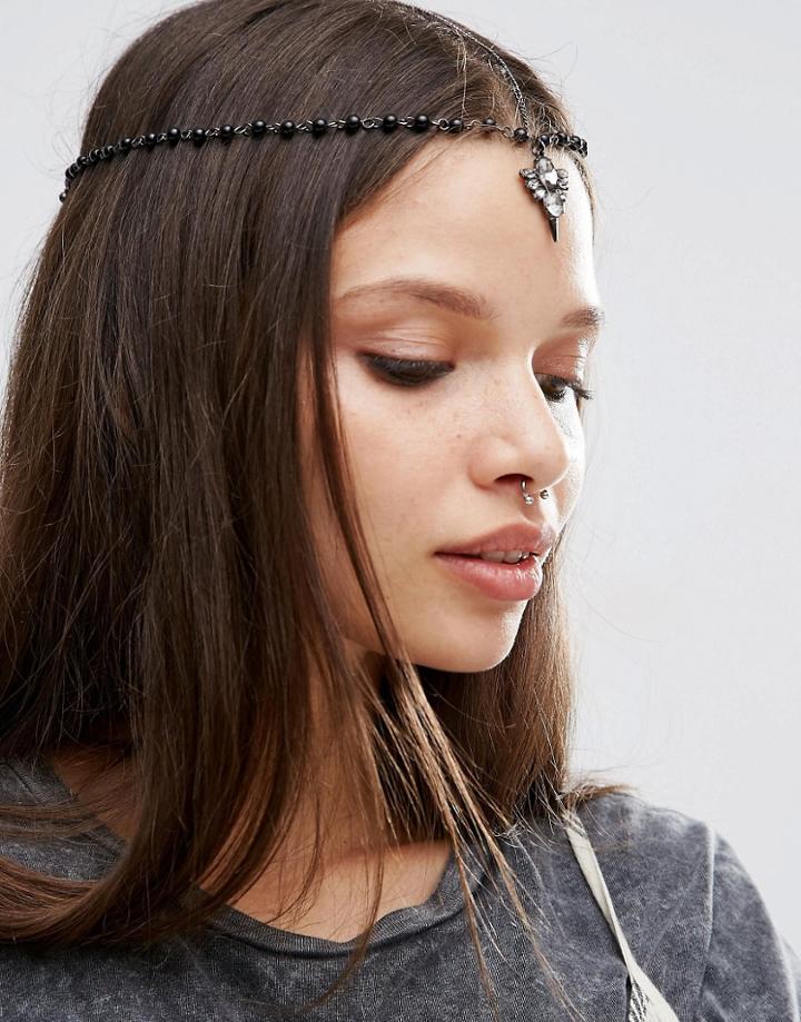 Asos Rosary Hair Crown - Black