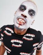 Asos Halloween Muscle T-shirt With All Over Teeth Print - Black