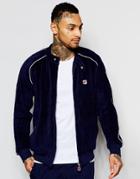 Fila Vintage Track Jacket In Towelling - Peacoat
