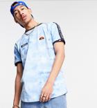 Ellesse Fede Tie Dye T-shirt In Blue Exclusive To Asos-blues