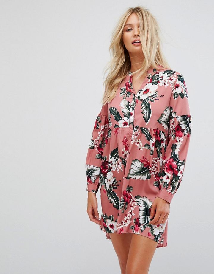 Influence Loose Peplum Dress - Multi