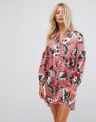 Influence Loose Peplum Dress - Multi