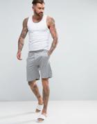 Tommy Hilfiger Icon Cotton Lounge Shorts Regular Fit In Gray Marl - Gray
