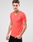 Esprit V-neck T-shirt - Red
