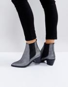 H By Hudson Leather Ankle Boots - Gray
