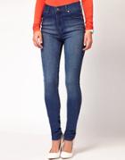 Cheap Monday High Waist Skinny Jeans - Blue