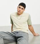 The North Face Essential Color Block T-shirt In Gray/brown - Exclusive To Asos-green