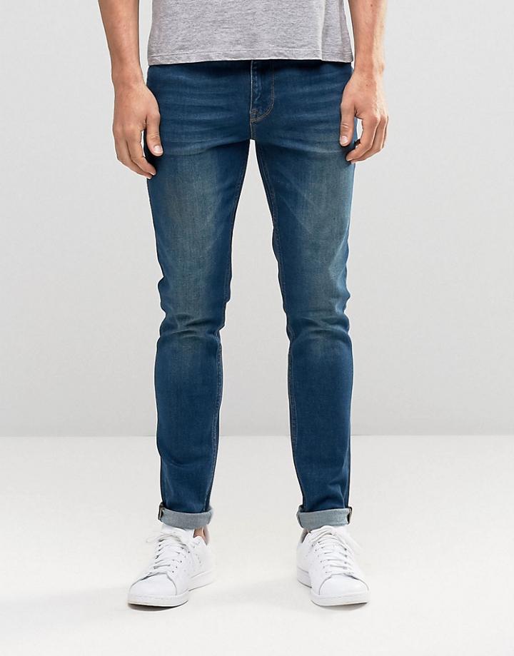 Asos Skinny Jeans In Dark Blue - Indigo