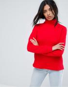 A State Of Being Invite Roll Neck Sweater - Red