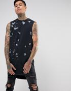 New Look T-shirt With Paint Spray Print In Black - Black