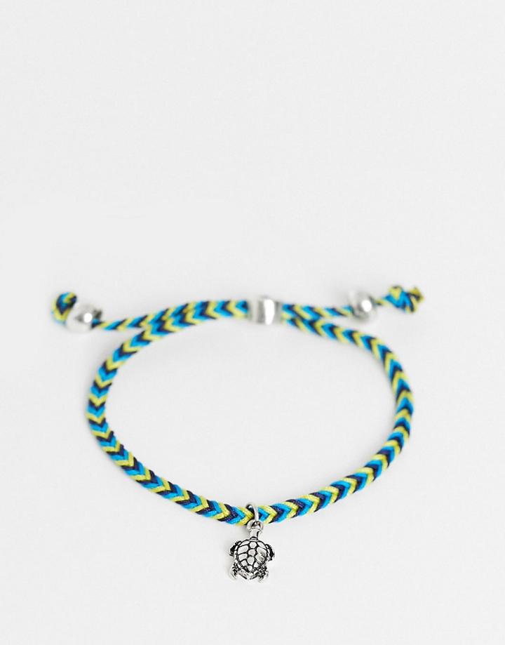 Classics 77 Turtle Charm Woven Bracelet In Multi