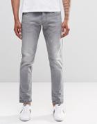 Replay Ronas Slim Jeans Mid Grey Slight Distressing - Mid Gray
