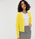 River Island Cardigan With Jewelled Buttons In Yellow - Yellow