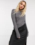 Allsaints Zelda Sparkle Sweater-black