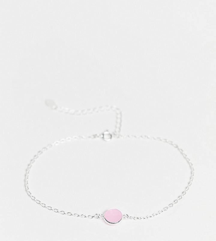 Kingsley Ryan Curve Exclusive Bracelet With Pink Quartz In Sterling Silver