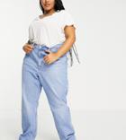 Levi's Plus 70's High Straight Leg Jeans In Blue Wash-blues