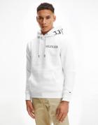 Tommy Hilfiger Chest & Hood Logo Hoodie In White