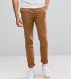 Asos Tall Slim Chinos In Camel - Brown