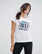 Love Moschino Hippy Love Print T-shirt - White