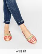 Asos Jubilee Wide Fit Leather Summer Shoes - Multi