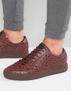 Religion Ostrich Print Sneakers - Red