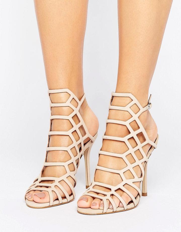 Steve Madden Slithur Blush Caged Heeled Sandals - Pink