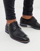 Depp London Leather Lace Up Shoe In Black