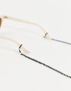 Asos Design Sunglasses Chain With Black And White Beads