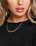 Calvin Klein Swarovski Crystal Necklace In Silver
