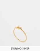 Asos Gold Plated Sterling Silver Infinity Ring - Gold Plated