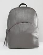 Pieces Textured Backpack - Gray