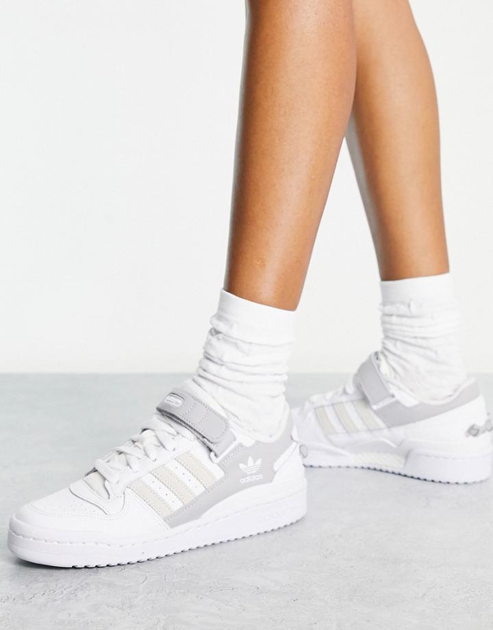 Adidas Originals Forum Low Sneakers In Off White With Gray Tones