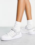Adidas Originals Forum Low Sneakers In Off White With Gray Tones