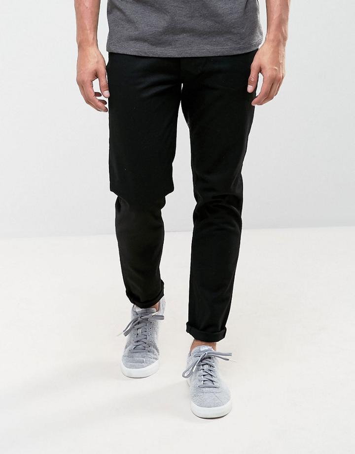 Saints Row Slim Fit Jeans In Black - Black