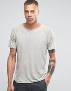 Selected Burn Out Wash Oversized T-shirt - Cream