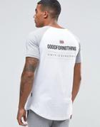 Good For Nothing Raglan T-shirt With Back Print - White